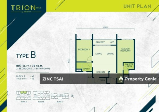 Trion @ KL🔥Save RM 53,000🔥ROI up to 7%🔥4 mins drive to LRT Sungai Besi🔥7 mins drive to Terminal Bersepadu Selatan (TBS)