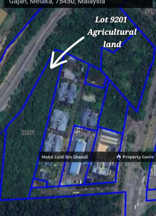 Agricultural  Land 2 km From Exit Tol Ayer Keroh