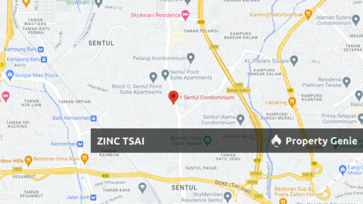 1 Sentul Condo {Save RM 162,600} 4 mins drive to MRT Sentul Barat_8 mins drive to Sunway Putra Mall