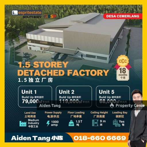 Desa Cemerlang Brand New Medium Industry Detached Factory