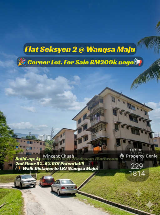 CORNER UNIT Flat Seksyen 2 Wangsa Maju Blok C 2nd Floor
