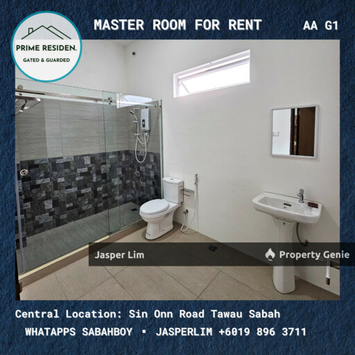 Master Room # Semi D Taman Prime Residen (Gated Guarded) Room Specialist Tawau