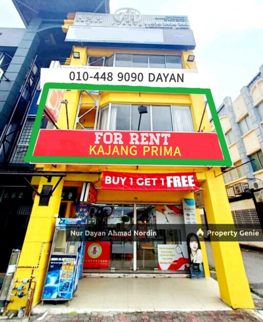 Shoplot End Lot 1st Floor Kajang Prima for Rent