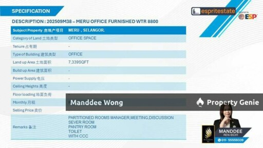 WTR/OFFICE SPACE/7339 SQFT/8,806/MERU