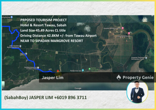 Waterfront CL 45.49 Acre Land Tawau Semporna