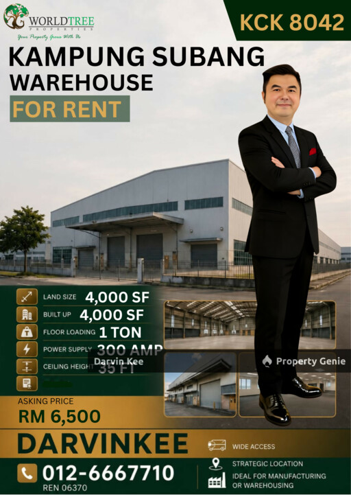 KAMPUNG SUBANG WAREHOUSE FOR RENT