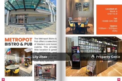 Ground Floor Retail Shop Office for Rent, 1,116 Sqft, Gated Guarded, Prime Location @Metro Town Kota Kinabalu, Sabah