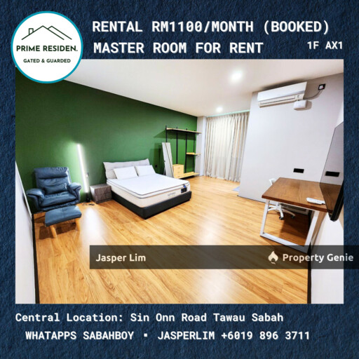 Taman Prime Residen (Gated Guarded) Masteroom For Rent