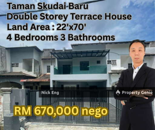 Jalan Hang Kasturi @ Taman Skudai Baru Double Storey Terrace House ( Renovated )