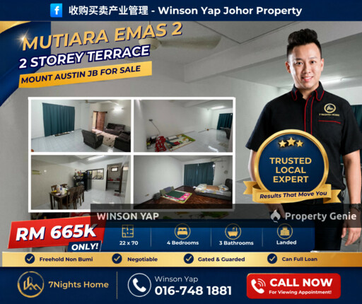 2 Storey Terrace Mount Austin Negotiable Can Full Loan Facing South
