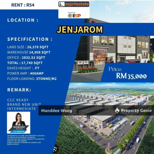 WTR/WAREHOUSE/17,740 SQFT/35K/JENJAROM/KUALA LANGAT