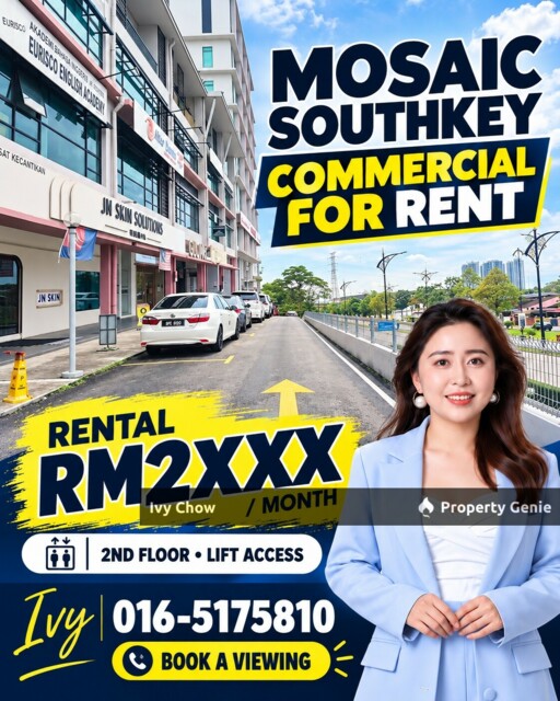 Mosaic Commercial Shop For Rent In Johor Bahru - 1,300 Sqft