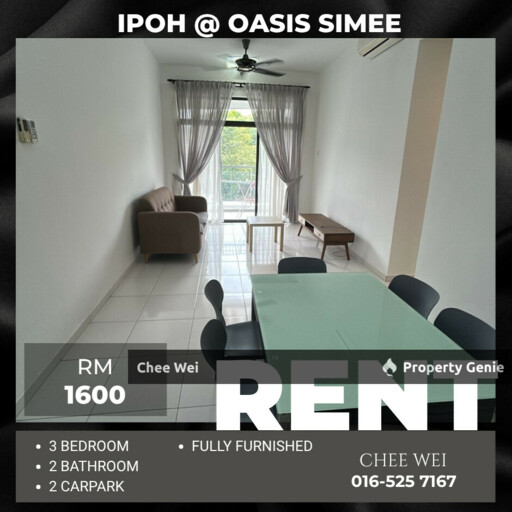 📍IPOH @ Oasis Simee Condo For Rent
