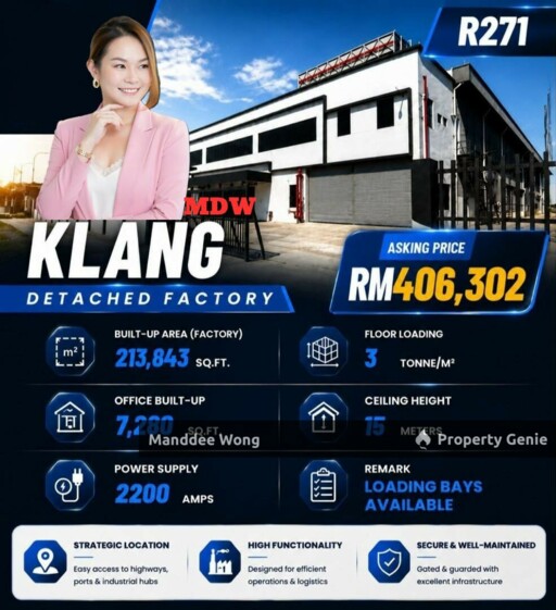 WTR/DETACHED FACTORY/213,843 SQFT/KLANG/SELANGOR