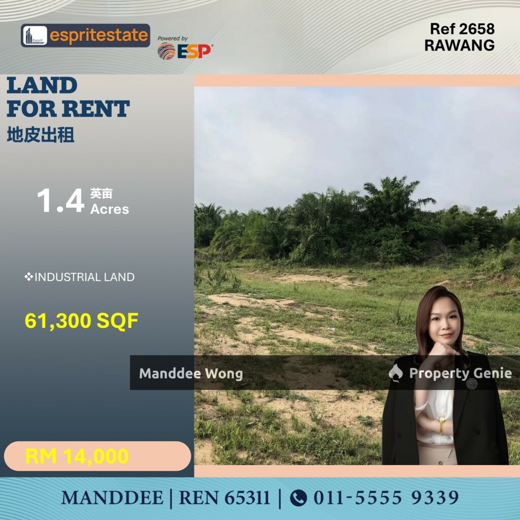 WTR/INDUSTRIAL LAND/61,300 SQFT/14K/RAWANG/SELANGOR