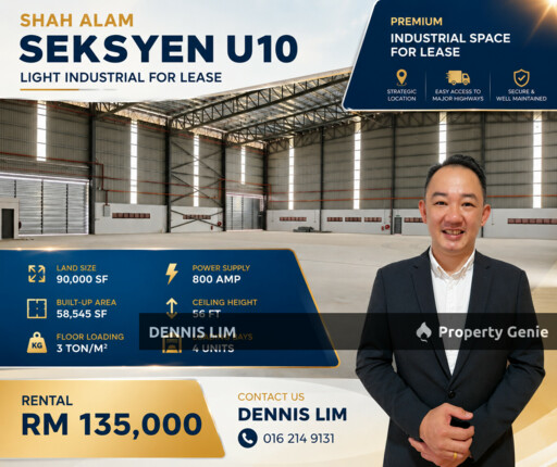 Shah Alam Sec U10 Detached Factory For Rent