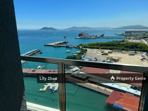 Jesselton Residence Condo for Rent Sea View 3Bed 3Bath, Cozy Fully Furnished, near Suria Mall Kota Kinabalu City Centre