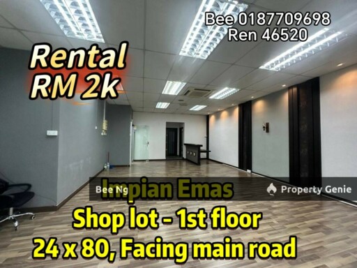 Taman Impian Emas 1st floor shop facing main road