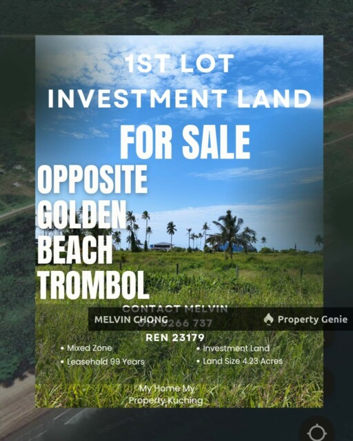 Jalan Trombol Land Opposite Golden Beach