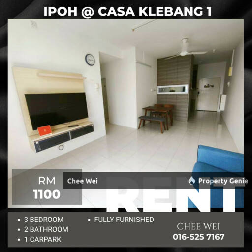 📍IPOH Casa klebang 1 For Rent
