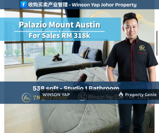 Palazio Service Apartment Mount Austin JB Can Full Loan Conner Lot