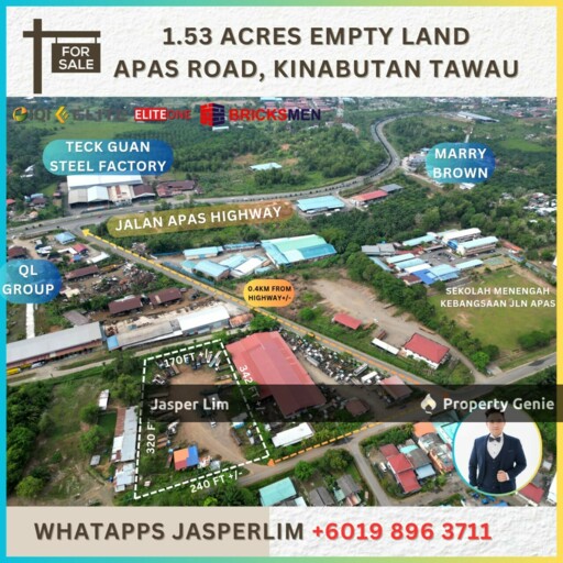 1.53 Acre Empty Kinabutan Land (Near Apas Highway)