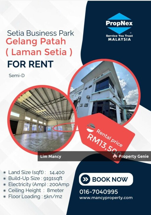 Setia Business Park Gelang Patah Semi Detached Medium Industrial Factory