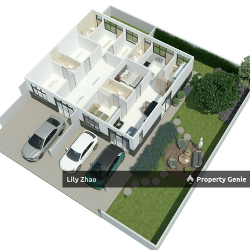 TAMAN GRANDVIEW, RUMAH TERES BARU for Sale di Benoni, Papar