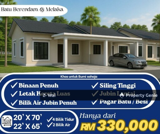 Rumah Teres Baru 1 tingkat Melaka Town for Sale