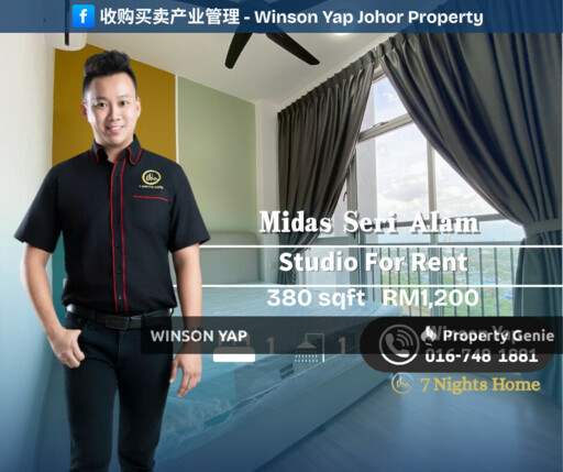 Midas Seri Alam  Apartment Bandar Seri Alam Masai  Fully Furnished