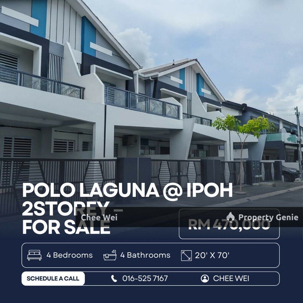 🔥 Ampang Ipoh – Polo Laguna Double Storey New House For Sale 🔥