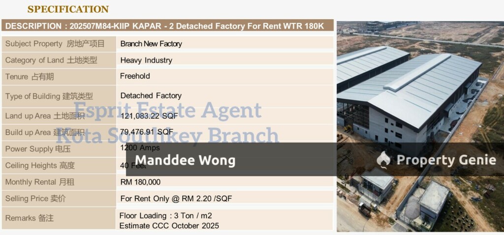 WTR/Kiip Kapar/Brand New Detached/79,476.91/180,000