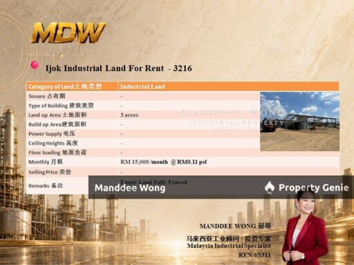 WTR/INDUSTRIAL LAND/3 ACRE/IJOK/SELANGOR