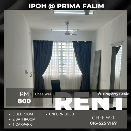 📍IPOH Pr1ma Falim Apartment For Rent
