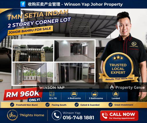 2Storey Terrace Setia Indah Precinct 9 Corner Lot Renovation Unit Nego