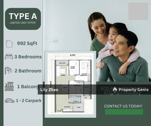 Eco Peak Residences @ Penampang - Affordable 3BR Condos near Kota Kinabalu