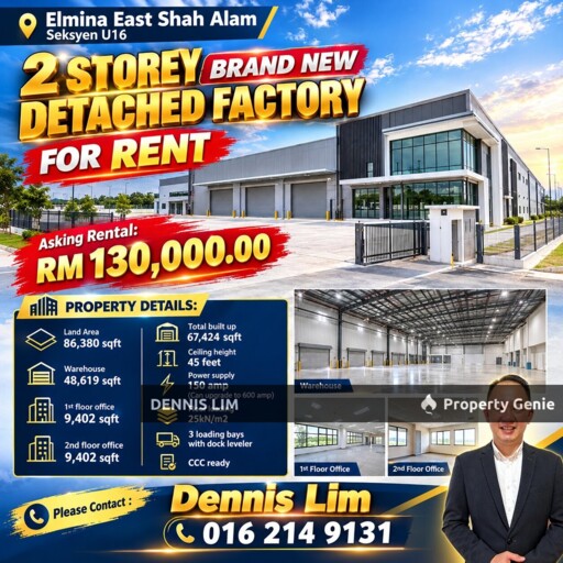 Elmina East Shah Alam Seksyen U16 Detached Factory For Rent