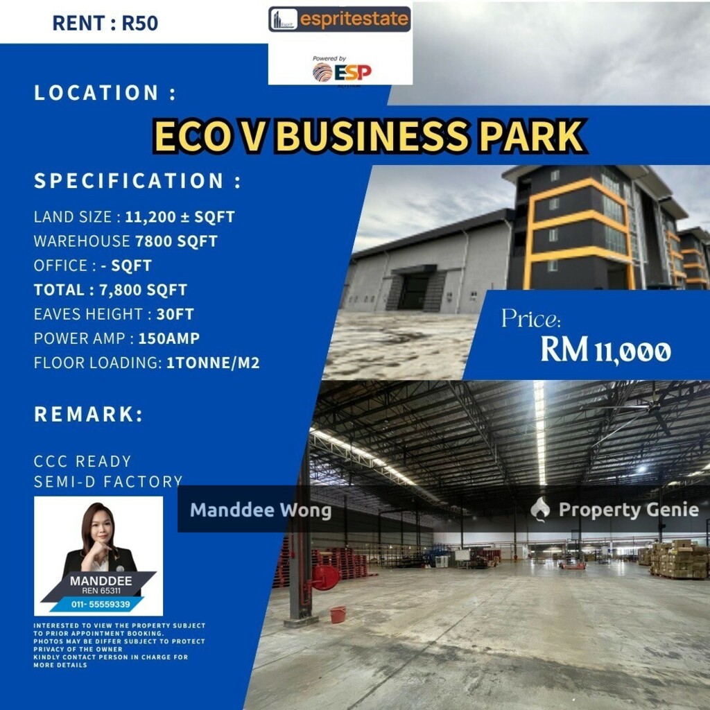 WTR/Eco V Business Park/Semi Detached/7,800 Sqft/11K
