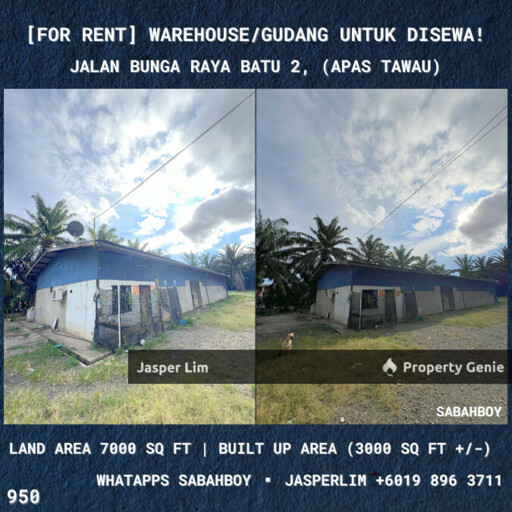 Warehouse/Gudang (Jalan Bunga Raya Batu 2) Apas Tawau