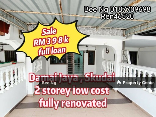 2 Storey Terrace in Skudai, Fully Renovated & Freehold