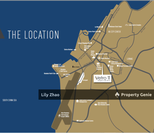 Vetro 11 Designer Suites, 404 sqft, 16th Floor, Brand New, 2 Bed 1Bath, Queen Elizabeth 1 Hospital Penampang Kota Kinabalu