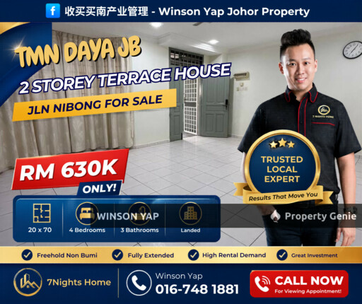 2 Storey Terrace House Nibong Tmn Daya JB Can Full Loan Fully Extended