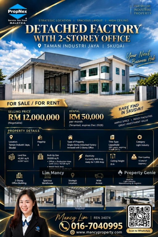 Taman Industri Jaya Light Industrial Deatched Factory