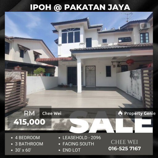 ᴘʀɪᴄᴇ ᴅʀᴏᴘ 📍IPOH Pakatan Jaya End Lot House