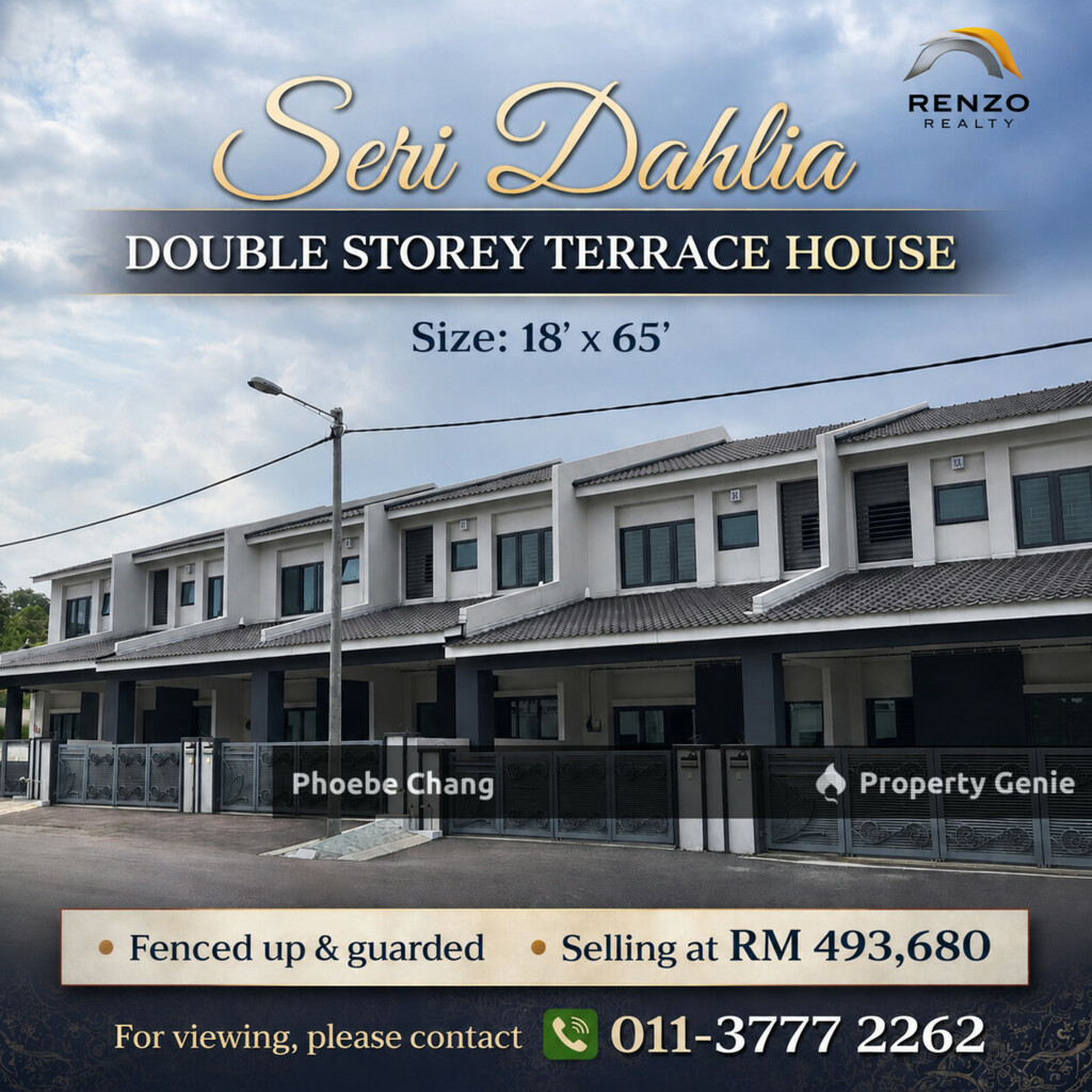 Bandar Seri Botani, Seri Dahlia Double Storey Terrace House For Sale