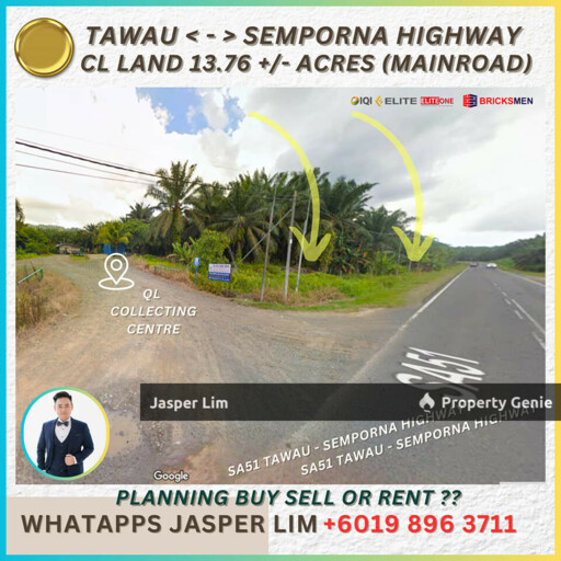 13.76 Acre Tawau Semporna Agriculture Land (Main Road)