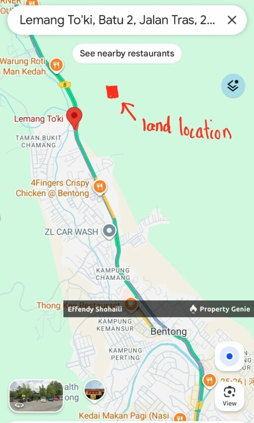 BENTONG JALAN TRAS TANAH PERTANIAN