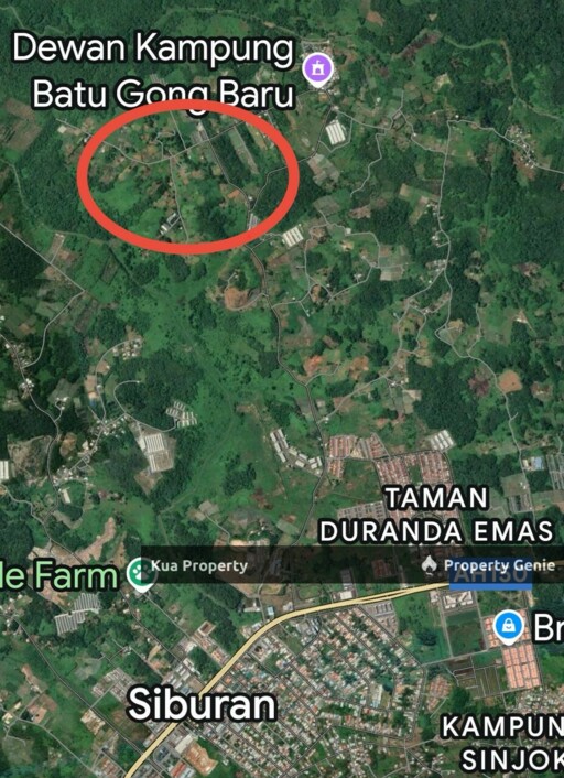 1st lot land For Sale at Batu Gong Kuching Serian 17 mile (Siburan Duranda Emas)