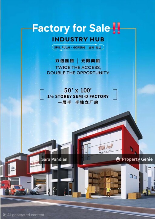 1.5 Terrace & SemiD Factory for Sale at Gopeng