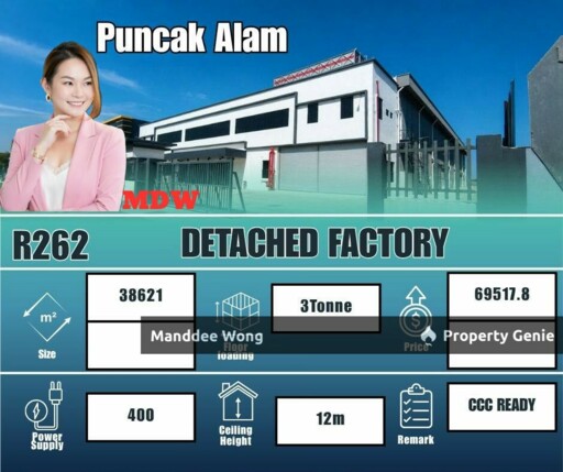 WTR/DETACHED FACTORY/38,621 SQFT/PUNCAK ALAM/SELANGOR